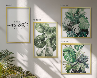 Multi-piece wall decor set Sweet Home Green Plants