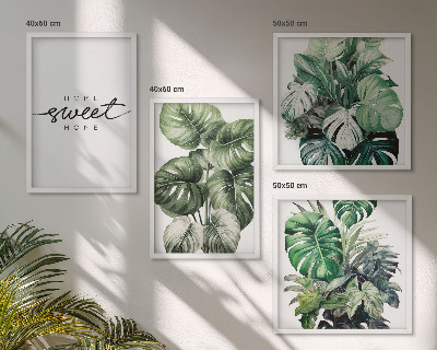 Multi-piece wall decor set Sweet Home Green Plants