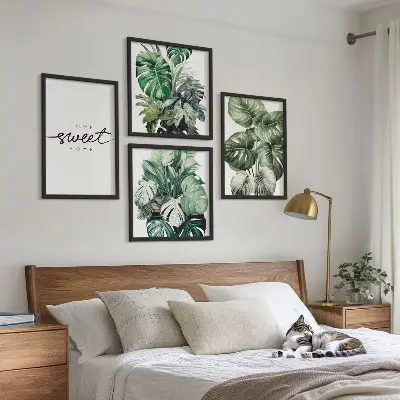 Sweet Home Green Plants multi-piece wall decor set