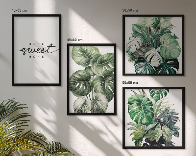 Multi-piece wall decor set Sweet Home Green Plants