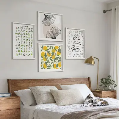 Kitchen herbs and lemon multi-piece wall art set multi-piece wall decor set