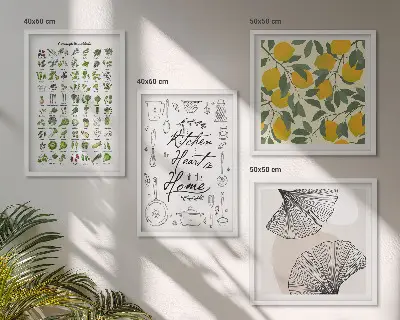 Kitchen herbs and lemon multi-piece wall art set multi-piece wall decor set