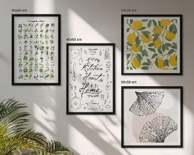 Kitchen herbs and lemon multi-piece wall art set multi-piece wall decor set