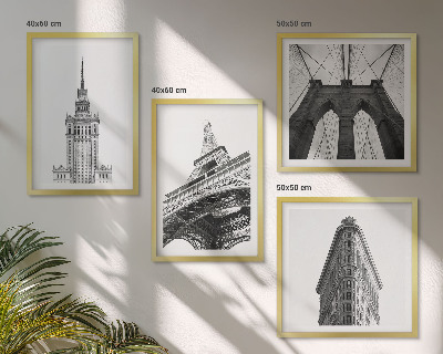 Multi-piece wall decor set Architecture black and white minimalism