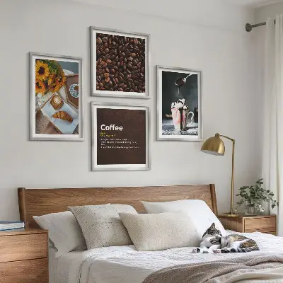 Italian breakfast coffee beans multi-piece wall decor set