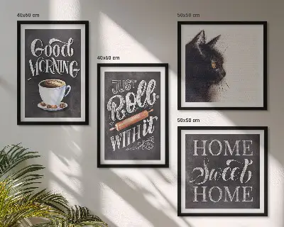 Cat themed wall art set set of 4 kitchen pieces