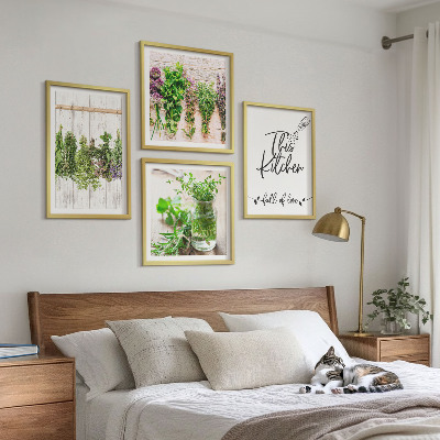 Multi-piece wall decor set Herbs plants for the kitchen drying