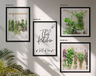 Multi-piece wall decor set Herbs plants for the kitchen drying