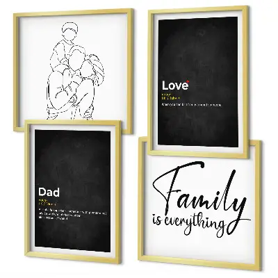 Family line art wall art set definitions of love