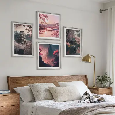 Fantasy landscapes of Japan multi-piece wall decor set