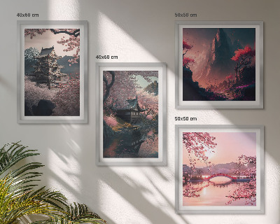 Multi-piece wall decor set Fantasy landscapes of Japan