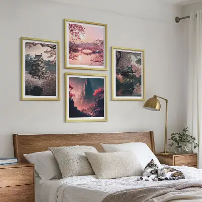 Fantasy landscapes of Japan multi-piece wall decor set