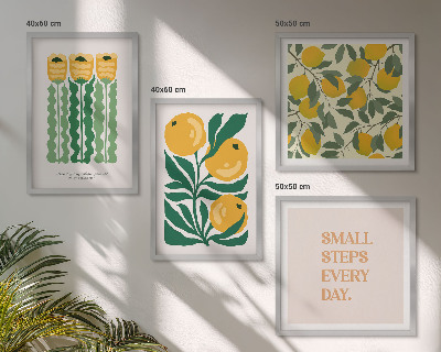 Multi-piece wall decor set Plant patterns with flowers