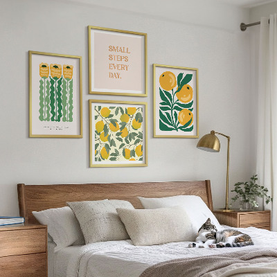 Multi-piece wall decor set Plant patterns with flowers
