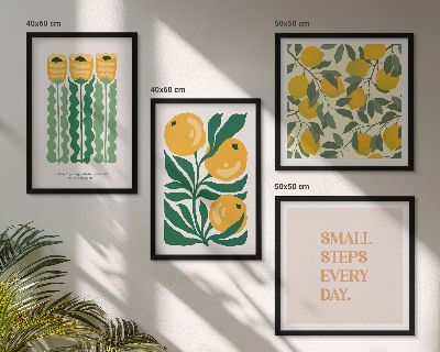 Multi-piece wall decor set Plant patterns with flowers