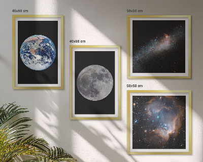 Multi-piece wall decor set Space galaxy moon