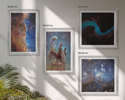 Wall art set Space landscapes of galaxies