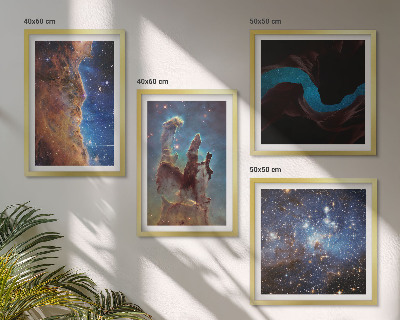 Wall art set Space landscapes of galaxies