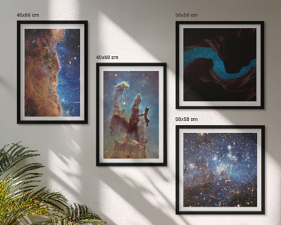 Wall art set Space landscapes of galaxies