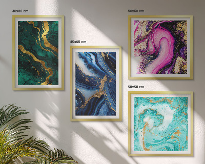 Multi-piece wall decor set Abstract patterns of pink, green, blue