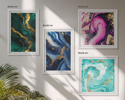 Multi-piece wall decor set Abstract patterns of pink, green, blue