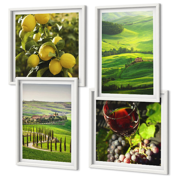 Multi-piece wall decor set Italian landscapes citrus hills