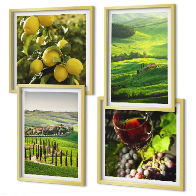 Multi-piece wall decor set Italian landscapes citrus hills