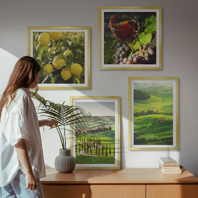 Multi-piece wall decor set Italian landscapes citrus hills