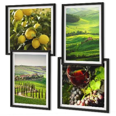 Multi-piece wall decor set Italian landscapes citrus hills