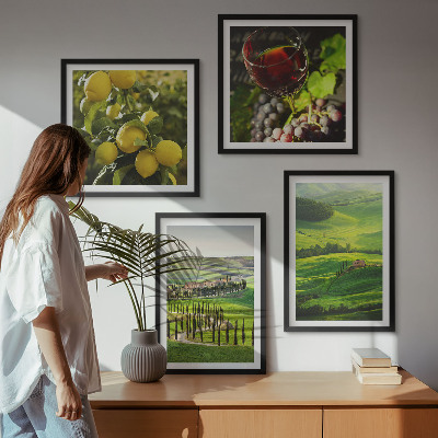 Multi-piece wall decor set Italian landscapes citrus hills