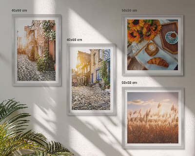 Multi-piece wall decor set Charming streets with coffee