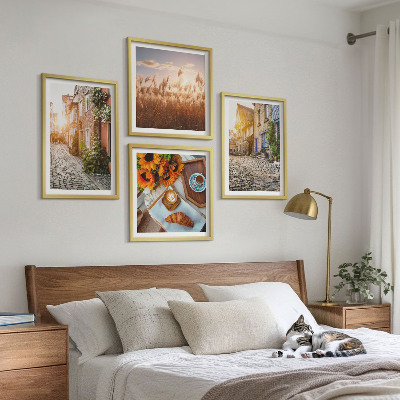 Multi-piece wall decor set Charming streets with coffee