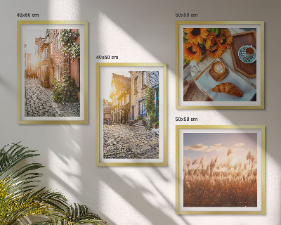 Multi-piece wall decor set Charming streets with coffee