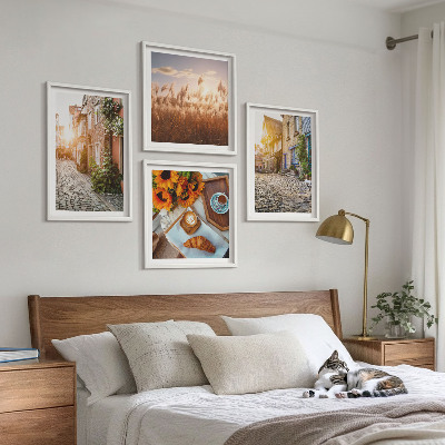 Multi-piece wall decor set Charming streets with coffee