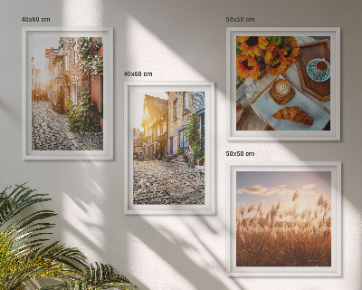 Multi-piece wall decor set Charming streets with coffee