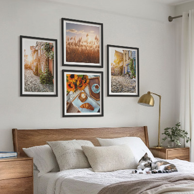 Multi-piece wall decor set Charming streets with coffee