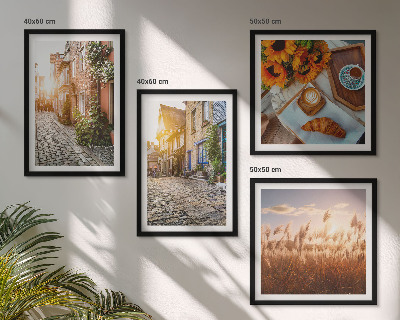 Multi-piece wall decor set Charming streets with coffee