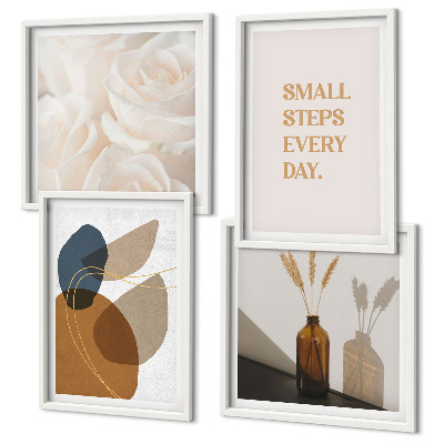 Wall art set Abstract shapes accents