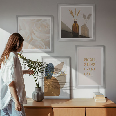 Wall art set Abstract shapes accents