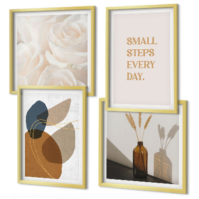 Wall art set Abstract shapes accents