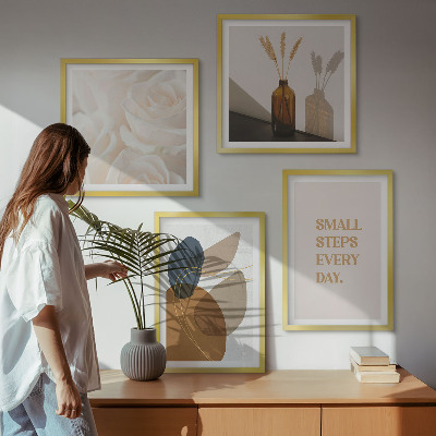 Wall art set Abstract shapes accents