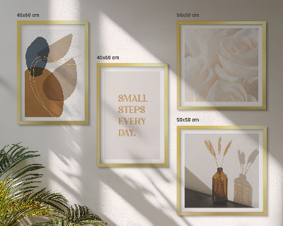 Wall art set Abstract shapes accents