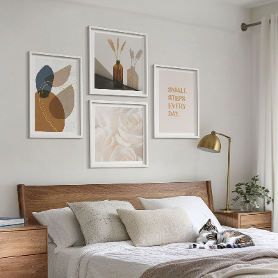 Wall art set Abstract shapes accents