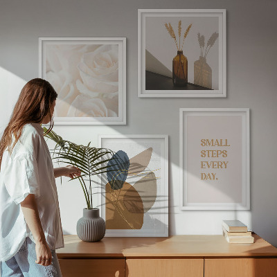 Wall art set Abstract shapes accents