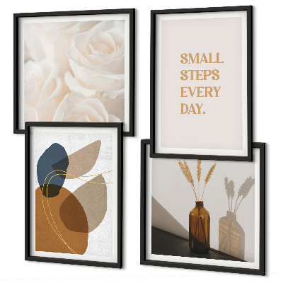 Wall art set Abstract shapes accents