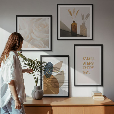 Wall art set Abstract shapes accents