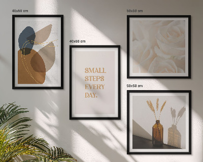 Wall art set Abstract shapes accents