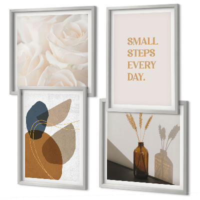 Wall art set Abstract shapes accents