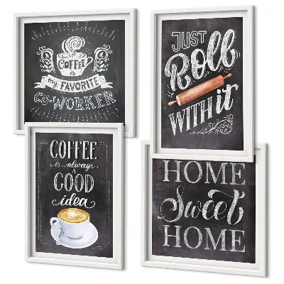 Multi-piece wall decor set coffee and home warmth theme