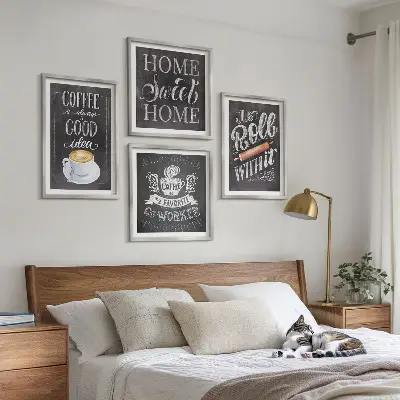 Multi-piece wall decor set coffee and home warmth theme